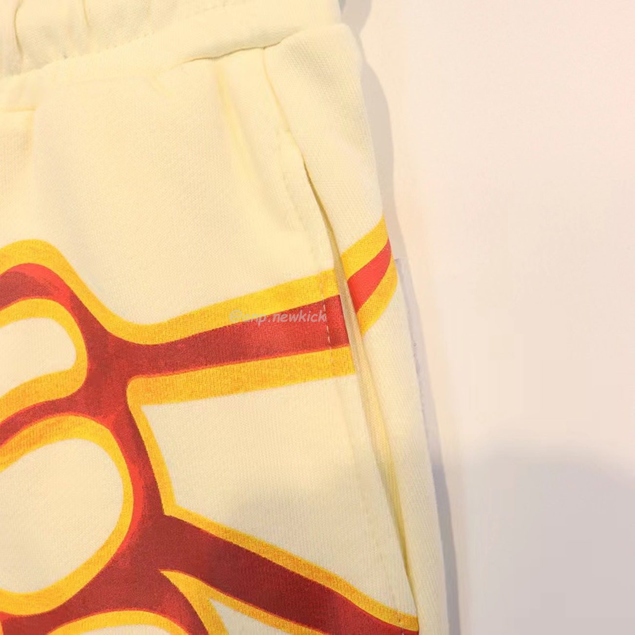 Palm Angels Graffiti Flame T Shirt Shorts Black White (21) - www.newkick.vip